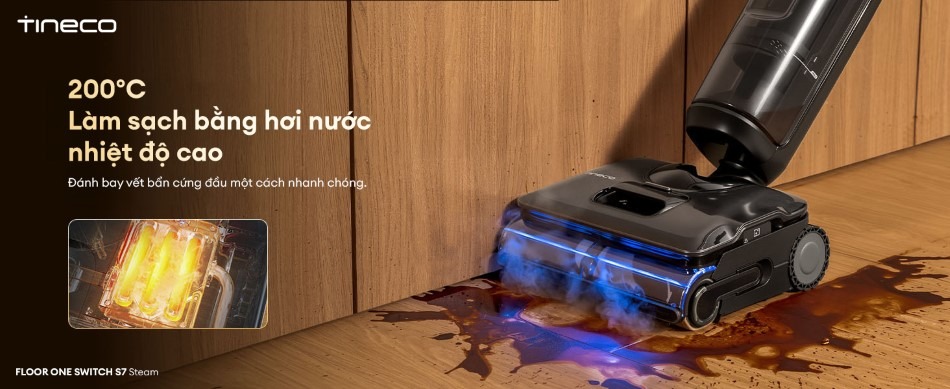 Máy hút bụi lau sàn khô ướt Tineco Floor One Switch S7 Steam